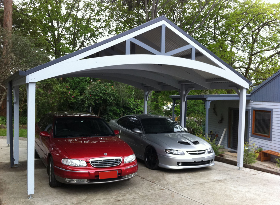 Timber Carport Kits - Freestanding, Arched Roof Profiles - Lyrebird ...