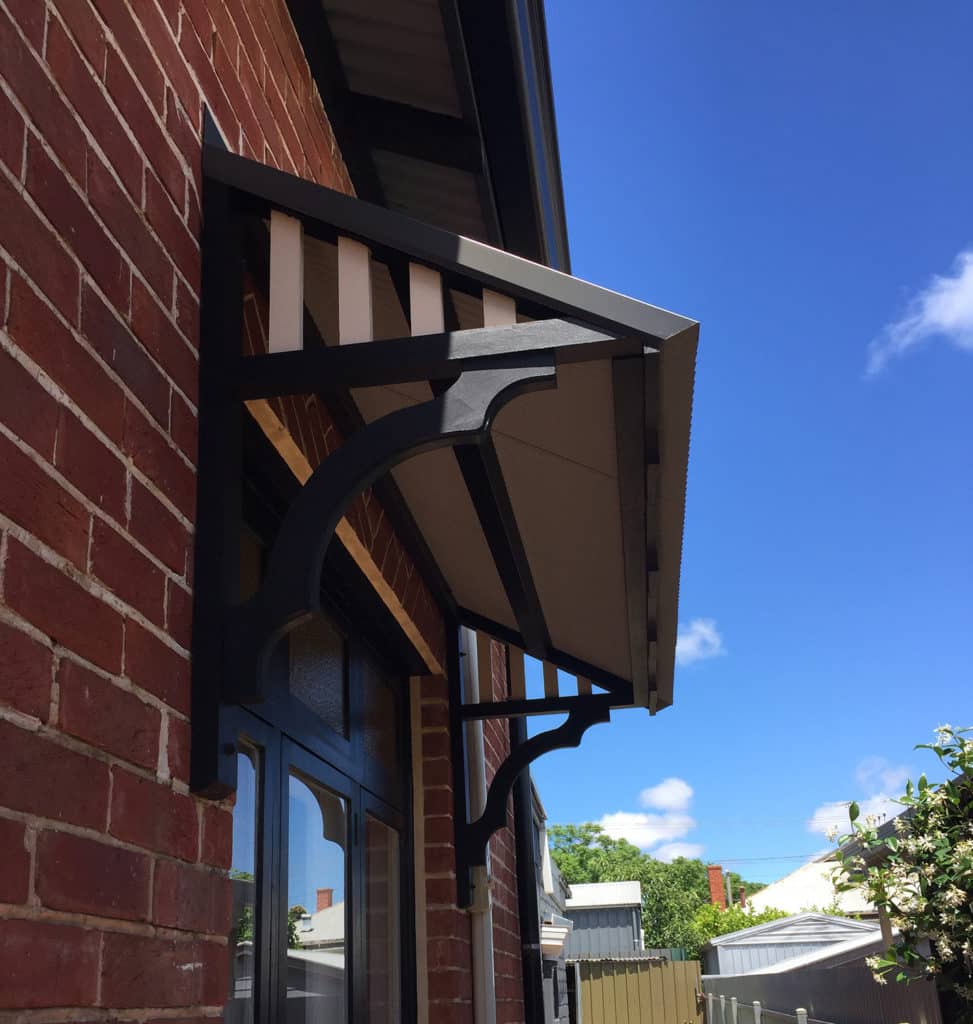 Profile B4 - View From Underneath - Window Canopy / Window Awning Kits - Lyrebird Enterprises