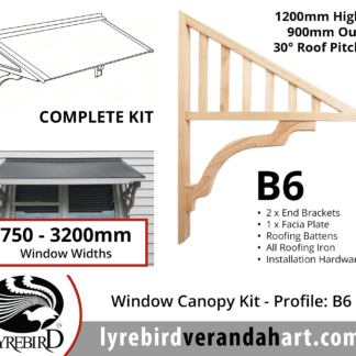 Profile B6 - Feature Window Canopy / Window Awning Kits - Lyrebird Enterprises