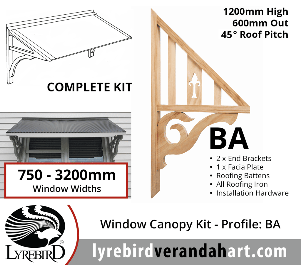 Window Canopy Kit Profile BA Lyrebird Enterprises