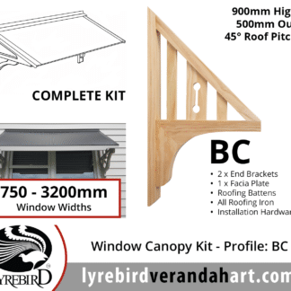 Profile BC - Window Canopy / Window Awning Kits - Lyrebird Enterprises