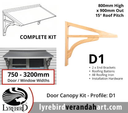 Profile D1 - Door Canopy Kits - Lyrebird Enterprises
