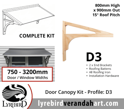 Profile D3 - Door Canopy Kits - Lyrebird Enterprises