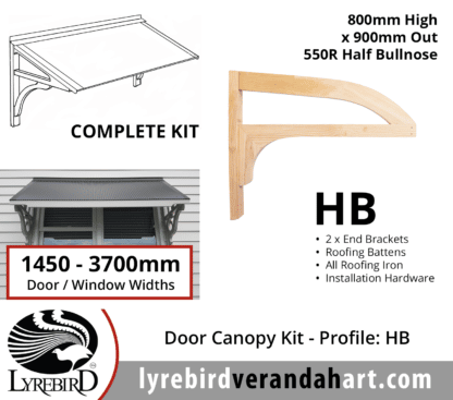 Profile HB - Feature Door Canopy Kits - Lyrebird Enterprises