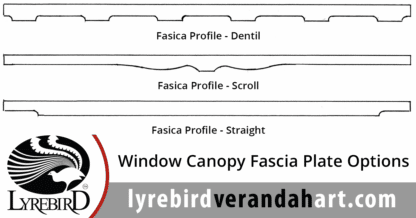 Window Canopy Fascia Profile Options - Lyrebird Enterprises