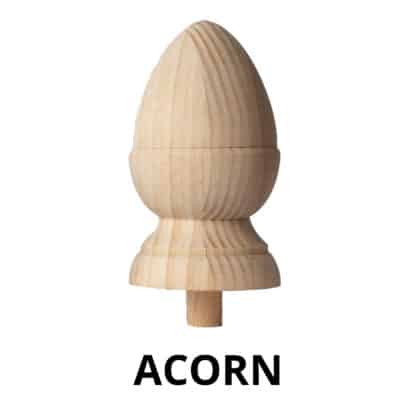 Acorn Profile - Gate Post Capitals - Decorative Timber Products - Lyrebird Enterprises