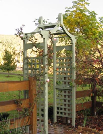 Kowloon Garden Arch Kit with Lattice Sides in Country Setting - Lyrebird Enterprises